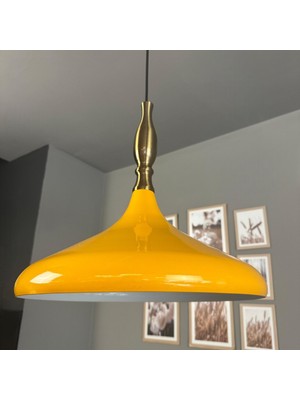 Bamyum Champion Sarı Eskitme Simya Başlık Tekli Avize Sarkıt Salon Mutfak Butik Lamba Aydınlatma Avizeler