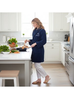 Welsoft Kapüşonlu Peluş Kadın Sabahlık