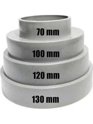 Yapıtaşı Gri Aspiratör Davlumbaz Baca Çıkışı Düşürücü Redüksiyonu