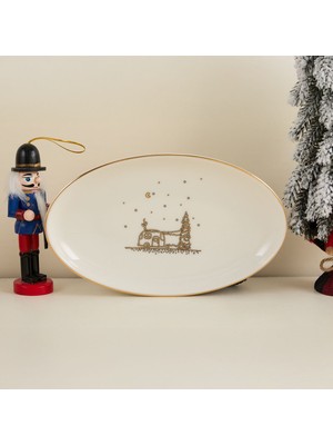 Aryıldız New Year Feast Kayık Tabak 20 cm