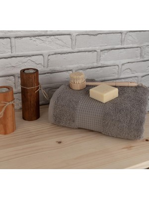 Baveno Home Pamuklu Yumuşak Waffle Bordürlü Renkli 60X110 cm El Yüz Havlusu Baveno