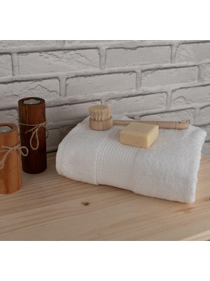 Baveno Home Pamuklu Yumuşak Waffle Bordürlü Renkli 60X110 cm El Yüz Havlusu Baveno