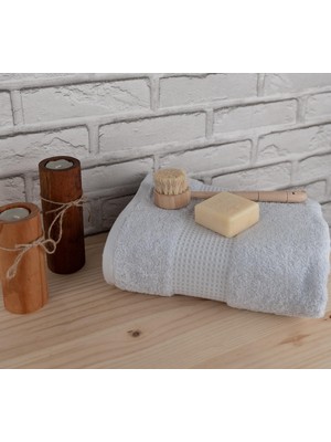 Baveno Home Pamuklu Yumuşak Waffle Bordürlü Renkli 60X110 cm El Yüz Havlusu Baveno