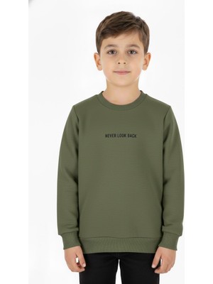 Crassi Erkek Çocuk Arkası Baskılı Sweatshirt 2 İplik Şardonlu