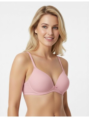 Bonbon Kadın Balensiz Pamuklu Beyaz Renk Soft Bra Sütyen BB2102