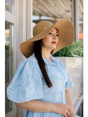Deniz Kabuklu Hasır Şapka – Kadın Yazlık & Plaj Şapkası