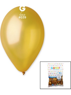 Go İthalat GM-110-39 Metalik - Altın Balon 11'' - 28CM - 100 Parça (784)