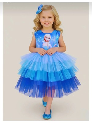 Tokalı Elsa Tütülü Elbise