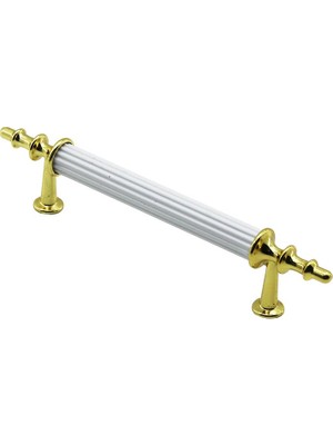 Go İthalat 10 Adet Beyaz - Altın Boru Kulp 9.6cm (784)