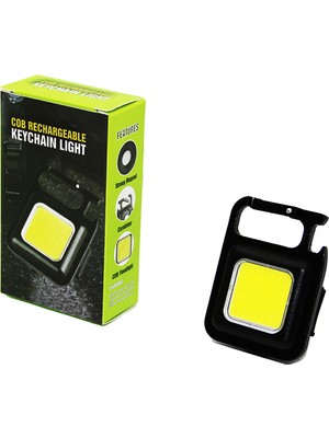 Go İthalat 3ın1 Mıknatıslı USB Şarjlı Fener - Anahtarlık - Pratik Kapak Açacak (784)