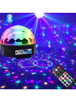 Go İthalat Küre Disko Topu Müzik Çalar Renkli Lazer Işıklı Bluetooth (784)