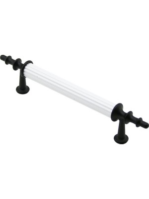 Go İthalat 10 Adet Beyaz - Siyah Boru Kulp 9.6cm (784)