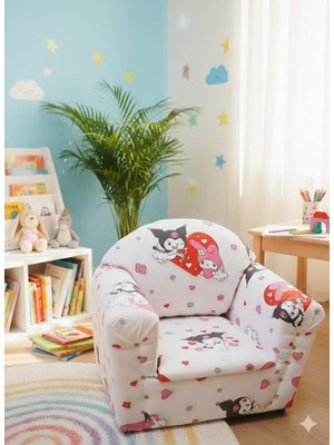 Kuromi Desenli Çocuk Oturma Koltuğu