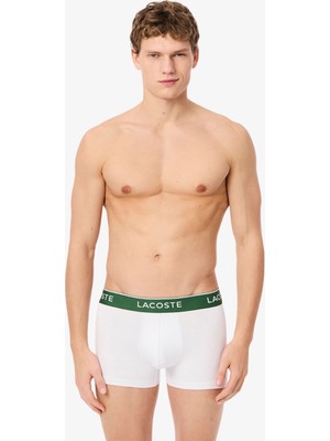 Lacoste Erkek 3'lü Beyaz Boxer 5H1300 001