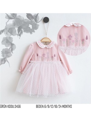Mymio Baby Gül Kurusu Çiçek Buketi Elbise 9 Ay