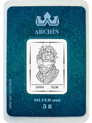 Archin Van Gogh Temalı 999 Ayar Gümüş ile Tasarlanmış Hediyeye Özel 5 Gram Gümüş Külçesi-771