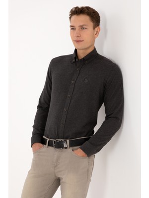 U.s. Polo Assn. Erkek Siyah Gömlek Basic 50316721-VR046