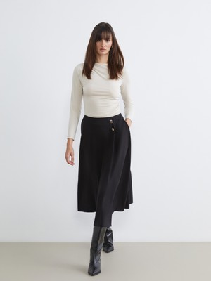 Soulife Beli Fermuarlı A Kesim Etek