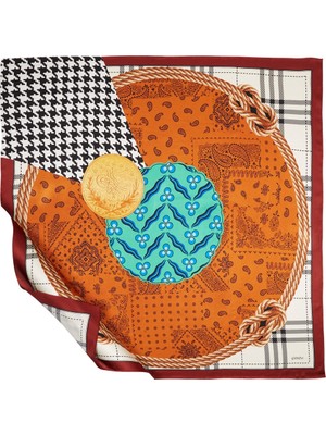 İpekevi Rope Siyah Tivil Ipek Eşarp Model 03