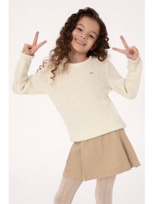 U.s. Polo Assn. Kız Çocuk Kazak Düz Yaka Kolsuz Desenli 5 - 6 Yaş Regular Fit 50316269-VR256