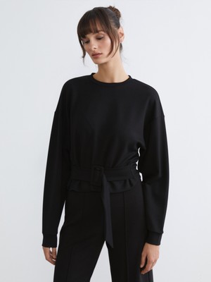 Soulife Kemer Detaylı Kadın Sweatshirt