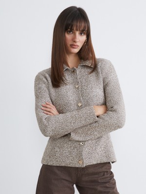 Soulife Polo Yaka Kadın Triko Hırka