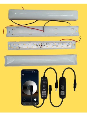 Powerr Led Aydınlatma 10 Adet 24 Volt 4 Watt 3000K Günışığı Samsung Ledli Pergola Bluetooth Telefon Kontrollü Dimmer Set