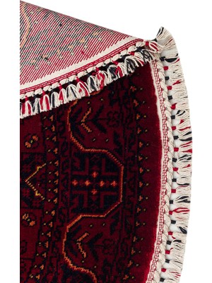 Akbel Halı Nostalji 960 Kırmızı Q  - Özel Tezgâhlarda El Dokuma Yağcıbedir Desenli Otantik Uşak Halısı