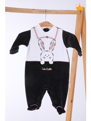 Kadife Kız Erkek Bebek Patikli Tulum 12572