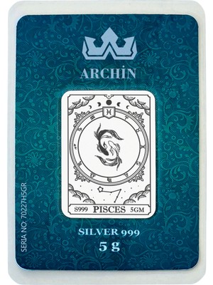 Archin Mart Ayı Doğumlarına Özel Balık Burcu Sembolü Hediyeye Özel 5 Gram 999 Ayar Gümüş KÜLÇESI-785