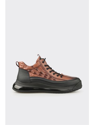 Elle Kahve Deri Erkek Günlük Bot