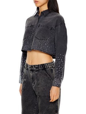 F21 Parlak Taş Detaylı Gömlek