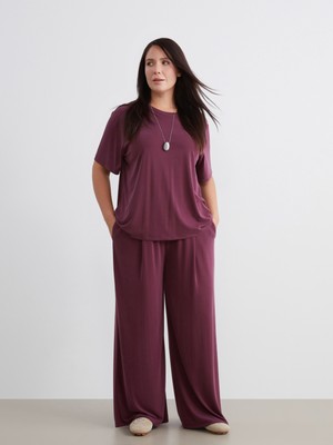 Soulife Büyük Beden Modal Karışımlı Kadın Eşofman Altı