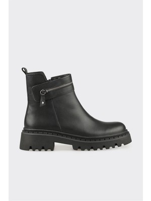 Elle Siyah Deri Kadın Günlük Bot