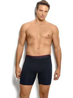 Jiber Erkek Premium 3'lü Katlama Yapmaz Pamuklu Likralı Esnek Çok Rahat Uzun Boxer