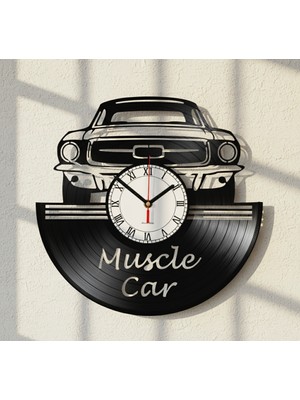 Craftverse Muscle Car Temalı Plak Duvar Saati