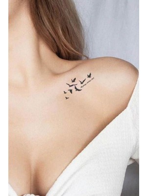 Uçan Kuşlar Omuz Geçici Dövme Tattoo Aksesuar Şık