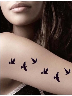 Uçan Kuşlar Geçici Dövme,tattoo,kol,bel,el,sırt,omuz,göğüs Dövmesi