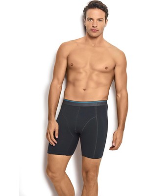 Jiber Erkek Premium 3'lü Katlama Yapmaz Pamuklu Likralı Esnek Çok Rahat Uzun Boxer