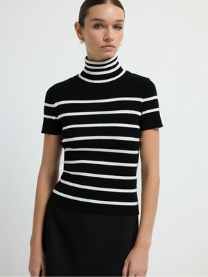 Adl Balıkçı Yaka Triko Kazak C.siyah 13945625000