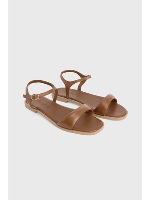 Love My Body Deri Sandalet Camel 165L9604000