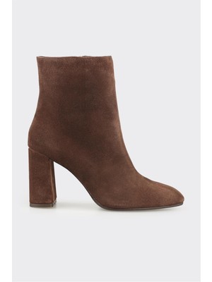 Elle Kahve Deri Kadın Klasik Bot