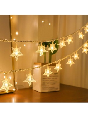 Şık 5m Fişli 20 Yıldızlı LED Işık, Yılbaşı ve Dekorasyon Için Müthiş Seçenek