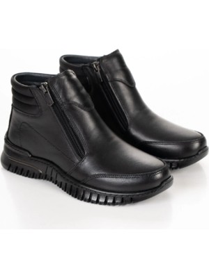 Cozi Company Hakiki Deri Tam Ortopedik Çift Fermuarlı Günlük Kadın Bot