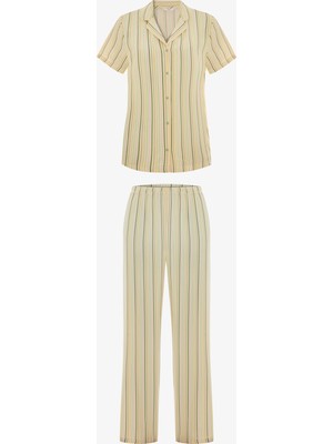 Penti Çok Renkli Calmness Gömlek Pantolon Pijama Takımı