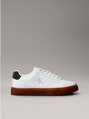 Calvin Klein Erkek Classic Cupsole Lace Up Deri Sneaker