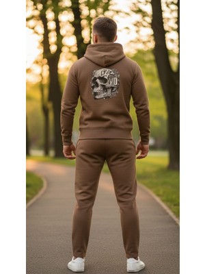 Czmd Anatomical Camel Core Track Set – Kurukafa Baskılı Gofre Eşofman Takımı