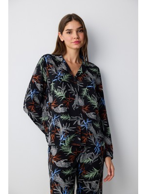 Penti Çok Renkli Dark Front Pantolon Pijama Takımı