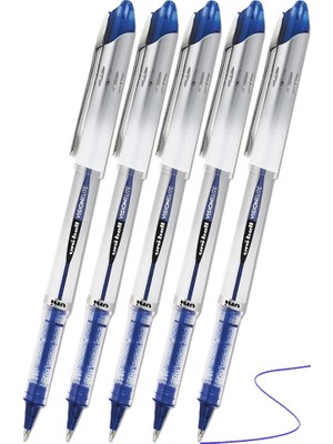 Artlantis Mavi Pilot Kalem UB-200 Vision Elite 0.8mm 5 Adet Uniball Pilot Kalem 0.8 mm Roller Uçlu Pilot Kalem Ince Uçlu Likit