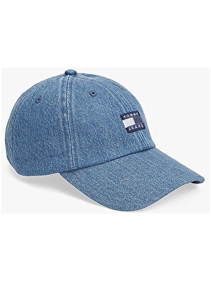 Tommy Hilfiger Heritage Tonal Logolu Denim Beyzbol Şapkası